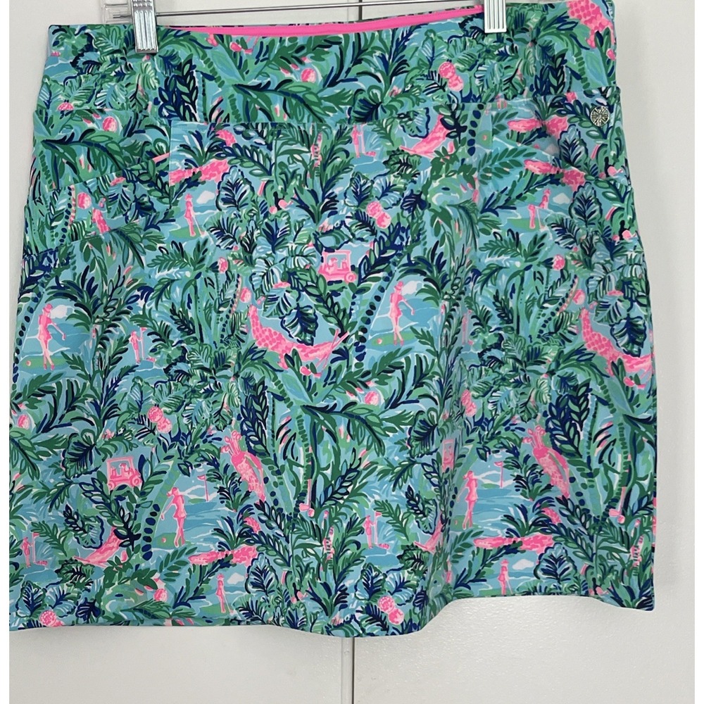 Lilly Pulitzer Monica‎ ParFection  Stretchy Golf Skirt Skort Shorts Luxletic 14